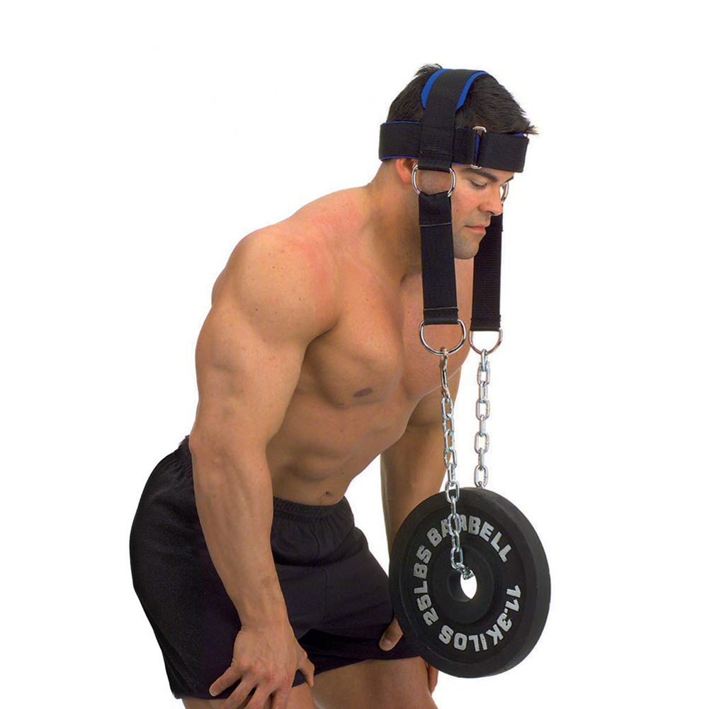 Rugged Sport Strap - Gewatteerd nektrainingshoofdharnas met kettinggewicht, gewichtheffen, kin-