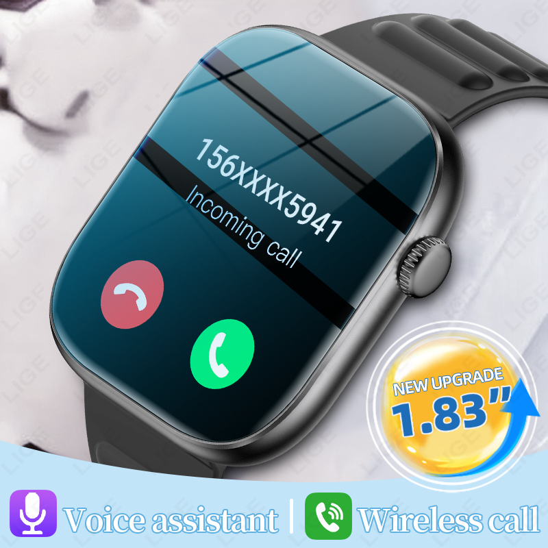 Smartwatch Custom - LIGE Smart Watch Man 1,83” HD-scherm