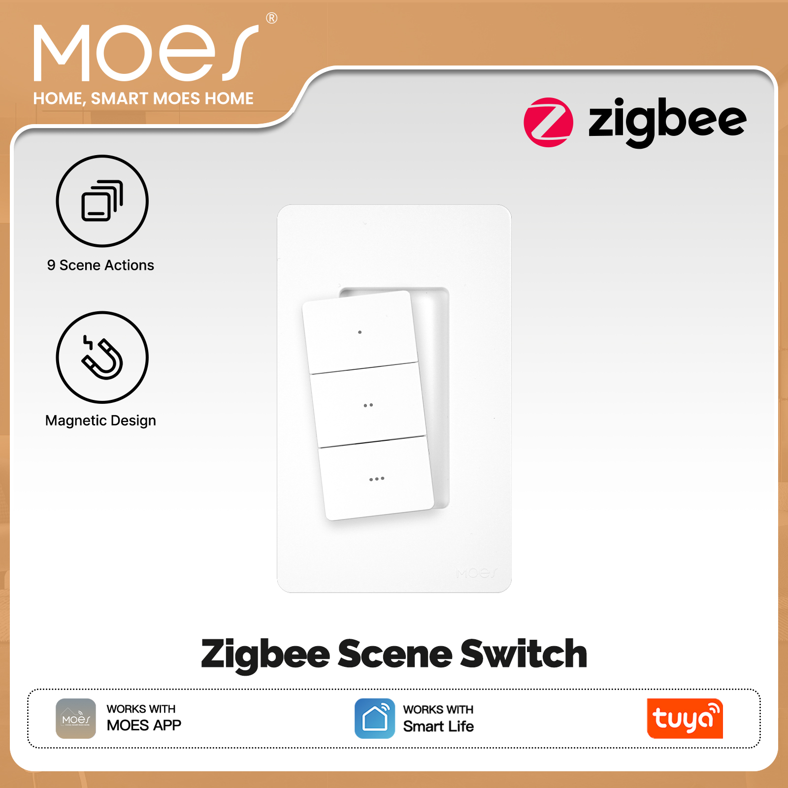 MOES Tuya Zigbee Smart Wireles - Smart Accessories recensie en prijs